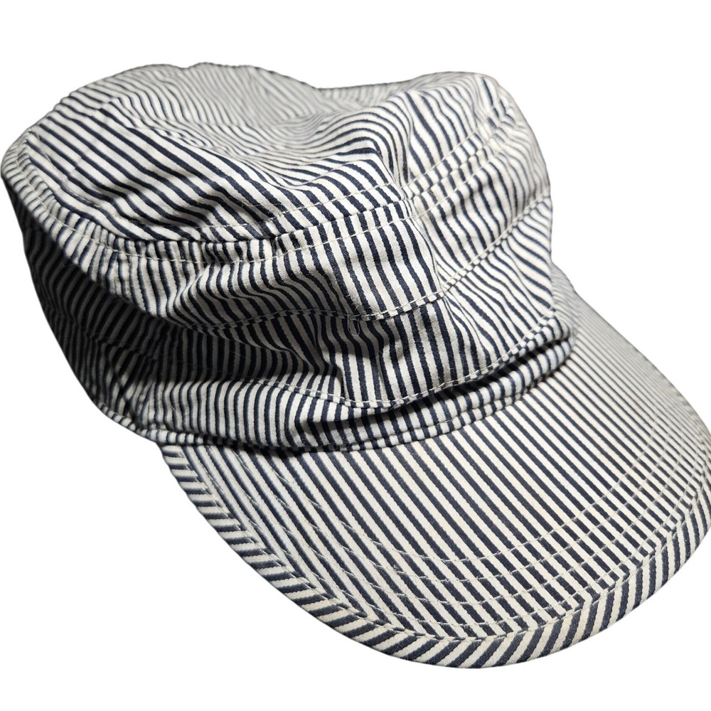 Carhartt Women's Railroad Stripe Cadet Hat Engineer Cap Hickory Stripe